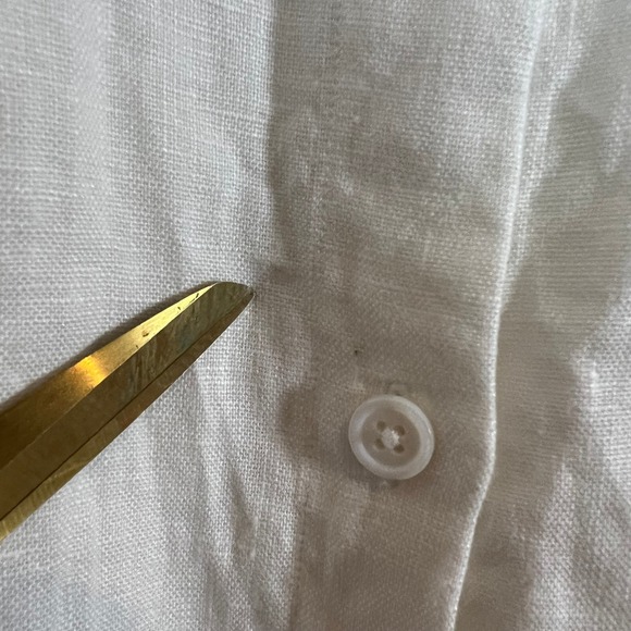 Reformation Maira Linen Top Womens L White Sleeveless Button Down Shirt Relaxed - Picture 10 of 11